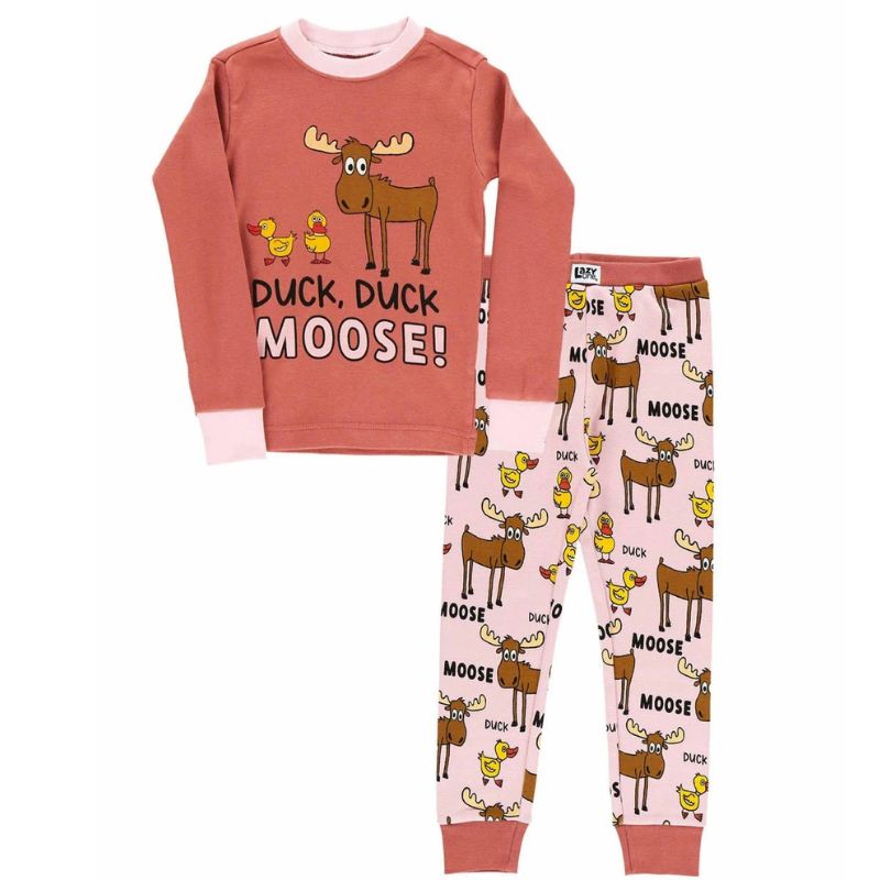 Duck Duck Moose Pink PJ Set